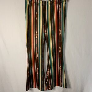 Womens Boho Flared Pants XL Fashion Express Hippie Southwest Western Wear